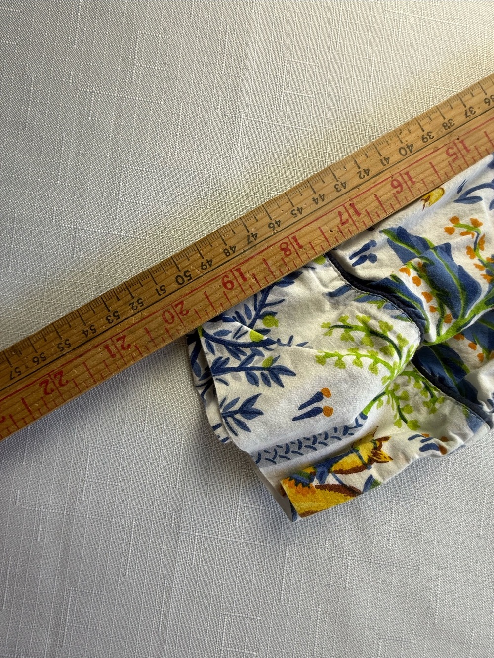 Printfresh Camel Party‎ Pajama Top Long Sleeve Cotton Button Front Blue Yellow M - Picture 6 of 9